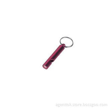 steel wire, aluminum Whistle customized color key ring / Pr